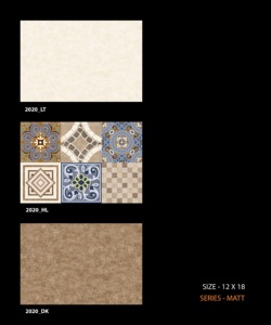 Finition brillante décorative à faible coût de forme rectangulaire Carrelage mural en céramique à impression numérique 30x45cm - Product Image 4