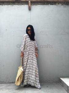 Banana Leaf Print New Look <b>Women</b> <b>Kaftan</b> Summer Boho Style <b>Women</b> Clothing - Product Image 4
