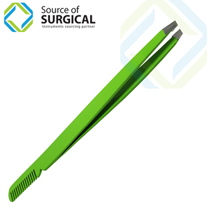 Pinzas Profesionales de Acero Inoxidable para Cejas con Punta Curva y Extensión Puntiaguda, Duraderas y Ligeras para Uso Estético - Product Image 3