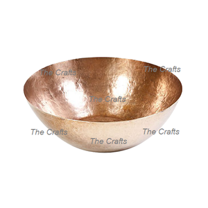 Two Different Sizes Gold Metal Serving Bowl For Kitchenware Use Round Shape Serving Food Fruits Bowls In India - Product Image 2