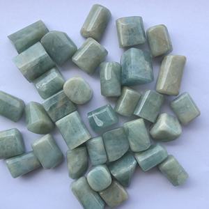 หินอความารีนธรรมชาติ20มม. 30มม. นักเก็ตหินอัญมณีแบบไม่เจาะ - Product Image 4