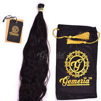 Extensiones de Cabello I-Tip Tyagi 100% Virgen Remy con Cutícula Alineada, Doble Trama, Ondulado Natural Indio, Grado Superior Premium