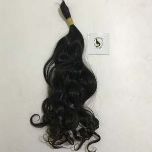 Extensiones de cabello humano virgen natural, mechones de pelo rizado de Vietnam sin procesar, Original - Product Image 3