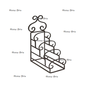 Support de plaques en fer à 4 niveaux de qualité supérieure support de plaques de taille et de forme personnalisées du fabricant dans les arts à la maison - Product Image 1