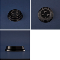 Couvercles PS Sipper noirs blancs Pacli pour la conception isolée de tasses chaudes