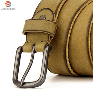 Ceinture en cuir véritable à 100% pour hommes, boucle en métal simple, ceinture décontractée pour jeans, ceinture en cuir de haute qualité, style classique pour hommes - Product Image 6