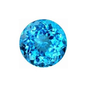 อัญมณีทรงหลวมขนาด3.50มม. เจียระไนแบบสวิสสีฟ้าบุษราคัม - Product Image 1