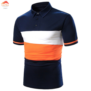 เสื้อโปโลผ้าฝ้ายถักสำหรับผู้ชายพิมพ์โลโก้ได้ตามต้องการ - Product Image 3