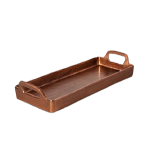 Bandeja de cobre de diseño único para servir alimentos con bandeja de postre de forma Rectangular de primera calidad para uso doméstico - Product Image 1