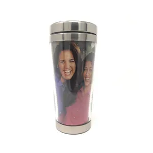 16oz Stainless Steel Tumbler with Paper Insert,double Wall Custom Photo Travel <strong>Mug</strong> Insert, Paper Insert <strong>Mug</strong> - Product Image 1