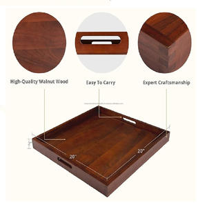 Meilleur plateau de service en bois massif de Sesham Design moderne Prix du produit supérieur pour l'article de table - Product Image 5