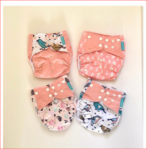 Couche en tissu lavable pour bébé AIO à protection anti-fuite unique - Product Image 1