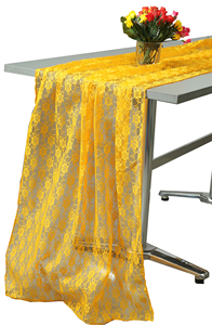 Camino de mesa de encaje de decoración étnica para decoración de banquete de boda para caminos de mesa de 14 pies precio al por mayor - Product Image 4