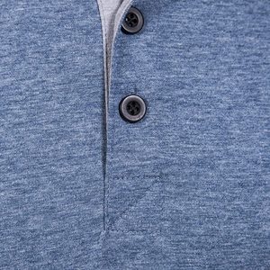 Logotipo personalizado bordado 100% algodón hombres Casual manga corta Tops patrón sólido gris camisetas de punto en blanco diseño personalizado - Product Image 4