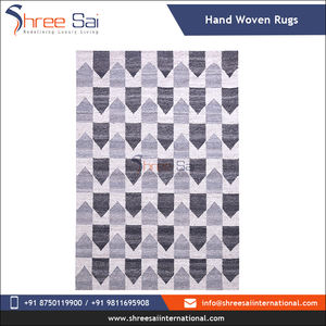 Tapis tissés brodés au design moderne fait à la main en laine et coton 100% les plus vendus pour salles à manger et chambres à coucher - Product Image 6