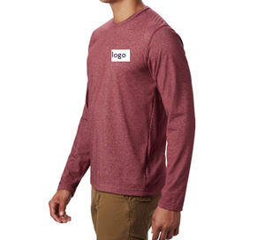 Equipo de manga larga para hombre, 67% poliéster, 33% algodón, protección solar importada - Product Image 4