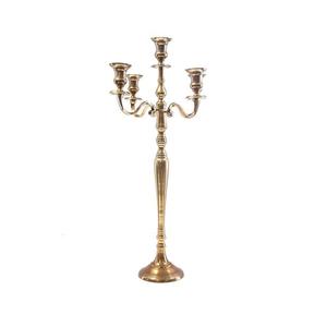 5 Arms Crystal Beaded Ball Decorative Aluminum Metal Nickel Plated Finishing Handmade <b>Candle</b> Stand For Restaurant Decoration - Product Image 6