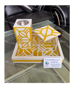 Mother Pearl Mubkhar Set Ramadán Madera Hueso Incrustaciones Bandeja Caja Té Aroma Incienso Quemador Bakhoor Color Regalo Religioso Incienso Difusor - Product Image 1