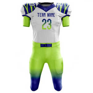 Uniforme de football américain personnalisé, maillot sublimé, coupe ajustée pour homme, manches courtes, noir, or, violet, évacuation de l'humidité, toutes saisons - Product Image 4