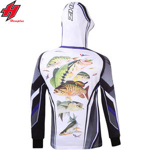 Sweat à capuche de pêche imperméable Performance Plus Size avec masque facial, protection solaire, séchage rapide, respirant, jersey long pour protection solaire - Product Image 3