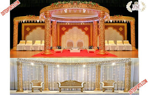 Mandap de Fibra de Vidrio para Bodas Indias - Diseño Tallado Tradicional y Elegante, Duradero, Moderno, Tamaño y Color Personalizables, para Bodas y Conciertos - Product Image 3