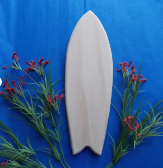 Surf Board Wooden Unfinished DIY Decoration