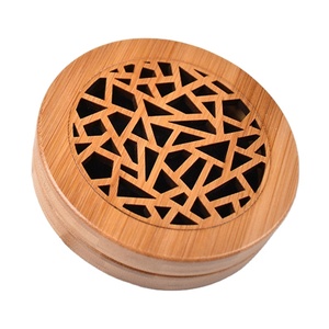 Porte-encens en bois anti-odeur pour intérieur, design arrondi portable, forme ronde, design personnalisable - Product Image 1
