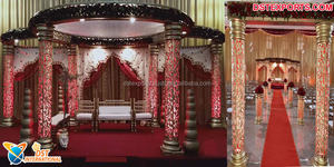 Exclusif Mariage Cérémonie Maharani Mandap Élégance De Mariage Indien Blanc Romain Mandap Premium Qualité D'événement De Mariage Mandap Décoration - Product Image 5