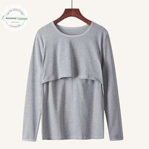 T-shirt d'allaitement pour mamans, GOTS en 95% coton spandex, haute qualité, fabricant brésilien, personnalisés, 5% - Product Image 1