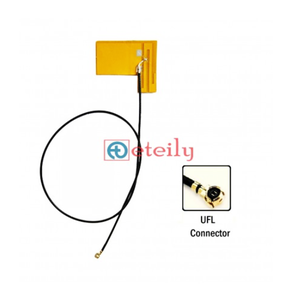 Antenne compacte 2.4GHz PCB jaune 63x11mm avec câble 1.13mm + connecteur UFL pour Application interne - Product Image 1