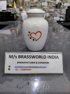 Angel Cat Urna de cremación de aluminio pintada a mano Suministros funerarios premium por Brassworld India - Product Image 4