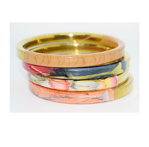 Ensemble de bracelets multicolores parfaitement faits à la main/ensemble de bracelets en os et en laiton/ensemble de bracelets indiens - Product Image 1