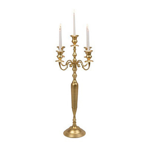 Portavelas de diseño Vintage de Color dorado de aspecto hermoso, soporte de vela de Metal de alta calidad, 5 brazos para centro de mesa a granel - Product Image 2