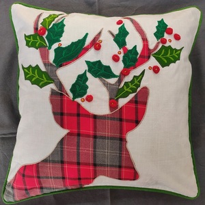 คริสต์มาสตกแต่งโยนหมอนครอบคลุม18X18นิ้วฤดูหนาววันหยุดผ้าฝ้ายผ้าลินินโยนคริสต์มาสปลอกหมอน - Product Image 1