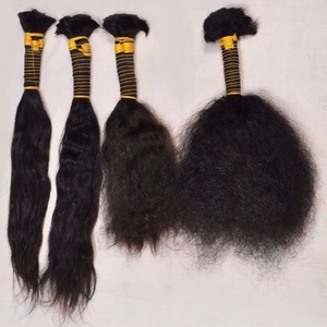 100% pur véritable vierge indien Temple Remy Extensions de cheveux en vrac naturel vague Style Afro haute qualité public ciblé cheveux - Product Image 4