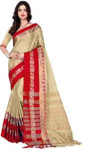 Look le plus attrayant fête porter Kanjivaram soie Saree avec chemisier pièce femmes indiennes portent Sari pas cher bas prix en gros Surat ApparelGarment - Product Image 6