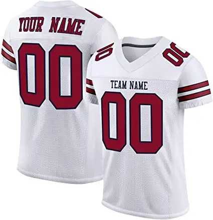 男性のためのカスタムメッシュフットボールジャージーはあなた自身のシャツをデザインしますパーソナライズされた印刷されたチーム名と番号