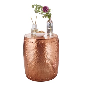 Mesa de centro de forma redonda de color personalizado, mesa de metal con diseño de lujo, elegante, única, hecha a mano, creativa - Product Image 6