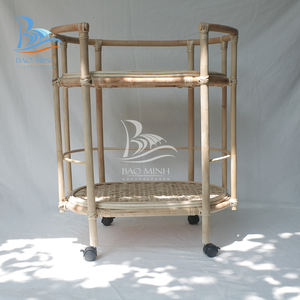 Wholesale Cheapest Rattan Bar Cart <b>Hotel</b> Service Handmade in Vietnam - Product Image 5