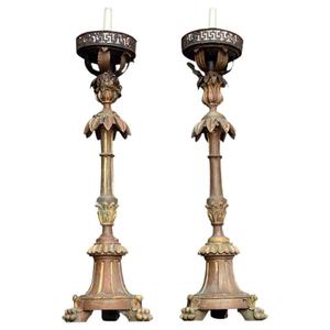 Elegante candelabro de madera de Lima con soporte de metal Artículo decorativo para el hogar para uso doméstico Artesanías Candelabro de metal - Product Image 1
