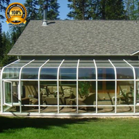 Usine directe personnalisé système de contrôle intelligent européen en aluminium bricolage maison véranda véranda solarium jardin en verre Low-E