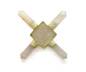 เครื่องกำเนิดพลังงานโรสควอตซ์ขัดเงาแบบโบราณหินบำบัดความรักแบบองค์รวมสำหรับครอบครัวและพลังงานแม่ - Product Image 1