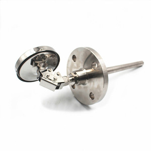 WSS-481 Vollständig Edelstahl Industrielles Bimetall-<span class=keywords><strong>Thermometer</strong></span> Universelle Außentemperaturmessung Flansch-Thermohülse ODM - Product Image 6