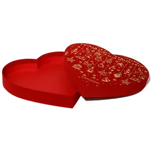 ที่กำหนดเองGlitterช็อคโกแลตหลายสีรูปหัวใจกล่องของขวัญที่ทำในเวียดนาม