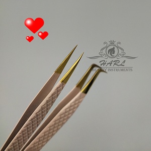 Pinces à cils en fibre à pointe fine et à angle de 90 degrés, pinces à cils personnalisées avec logo, pinces à cils pour extensions de cils, prise parfaite, fournitures pour cils - Product Image 2