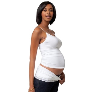 KY 2021 gros nouveauté femmes vêtements de maternité couleur unie noir et blanc dentelle ventre bande pour maman - Product Image 1