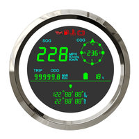 Speedometer Digital Bulat untuk Motor Listrik dan Kapal Balap dengan Meter Baterai, Akurasi Tinggi, Penunjuk Lokasi GPS, Ukuran 85mm