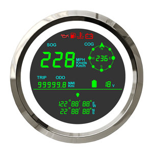 Compteur de vitesse rond numérique, électrique, pour moto de course et bateau, avec batterie, affichage de haute précision, GPS, jauge de vitesse 85mm - Product Image 4