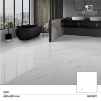 Nouveauté SKYTOUCH Modèle 4154 Carrelage de sol intérieur en porcelaine mate au design classique moderne, résistant aux acides et à l'usure, gris 600x600mm
