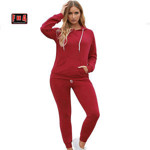 Ropa Deportiva de Algodón con Logotipo Personalizado, Pantalones Deportivos Holgados, Ropa Deportiva Informal para Mujer, Conjuntos Deportivos Negros Lisos de Marca - Product Image 2